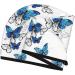 Hair Towel Wrap - Quick Drying Blue Butterflies Turban | Soft Hair Drying Towel with Button - Buy Online on GoSupps.com