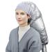 Siebeweauty drying for hair helmet drying cap salon bonnet hair dryer attachment hair cap for styles curls long hair hair hood for quick drying at home silver XL silver
