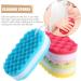 SHERCHPRY 3pcs Three Layer Bath Sponge Set - Gentle Face & Body Cleaning Sponges for Women | Painless Bath Scrubber & Baby Massage Brush - Buy Online on GoSupps.com