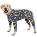 AXCIMOND Dogebody after op dogs one -part dogbody castration bitch/male op body dog recovery suit for dogs after the operation of long -sleeved wound protection suits Alternatively to neck crauses for dogs xl blue dinosaurs
