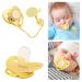 Premium Golden Baby Pacifier with Curved Design - Safe Clips & 26 Letters for 6-18 Months - Buy Online on GoSupps.com
