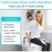 Vive Raised Toilet Seat Riser with Handles - Elderly & Handicap Grab Bar for Seniors - Easy Clean, Options for Elongated & Standard Bowls - Medical Hip Replacement Surgery Aid - Buy Online on GoSupps.com
