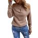 Creoqiji armstulp yellow for women casual shoulder-free tops crossed V-neck long-sleeved crop holder sweater hoodie mouse women pink XL