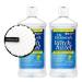 T.N. Dickinson's Witch Hazel Cleansing Astringent 8oz Bundled with Reusable Makeup Pad Natural Pore Tightening Cleaning Brush Deep Cleanser for Clear Skin Gentle Toner for Face & Body Pack of 2