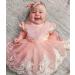 Baby Girls Lace Tulle Princess Dress with Headwear | 18-24 Months | Baby Pink - Buy Online on GoSupps.com