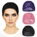3 Pieces Mesh Crochet Hair Net Snoods for Women  Soft Rayon Knit Crochet Hairnet Hair Cover Accessory for Sleeping (Black  Pink  Purple)