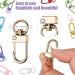 Colorful Metal Lobster Clasp Hooks with Key Rings - 12 Colors (36 Pieces) | DIY Bag Key Chains & Jewelry Making Accessories - Buy Online on GoSupps.com