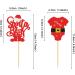 Keaziu 24 Pack Santa Baby Christmas Cupcake Toppers Picks Red Christmas cloth HoHoHo Celebrate Christmas Cupcake for Christmas Theme Birthday Party Cake Decorations Supplies Santa cloth - Buy Online on GoSupps.com