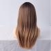 Sylhair 22 Long Brown Layered Synthetic Wig for Women | Ombre Brown-Dark Root Wigs - Buy Online on GoSupps.com