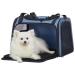 PetSfit TransportBox cat dog foldable carrying bag dog bag for cat small dog portable dog travel bag for dogs with shoulder strap and expandable bed inlay L blue L blue