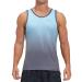 EZRUN Men's Quick Dry Sport Tank Top for Bodybuilding Gym Athletic Jogging Running,Fitness Training Workout Sleeveless Shirts Blue Gradient Large