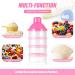 Milk Powder Dispenser Pots - BPA Free Formula Container for Travel & Outdoor Activities (Pink) - Buy Online on GoSupps.com