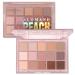 Ucanbe eyeshadow palette 15 colors - Eyeshadow palette matt - make -up palette multi color high color rendering waterproof durable (peach)