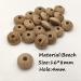 100pcs Beech Wooden Abacus Beads 16mm Unfinished Round Spacer for DIY Handmade Jewelry Making - Buy Online on GoSupps.com