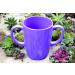Rosa Lightweight 400ml Two-Handled Melamine Mug for Elderly with Weak Grip - Purple - Buy Online on GoSupps.com