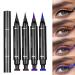 Erinde Winged Eyeliner Stamps Set - 4PCS Cat Eye Face Stamp Pen - Waterproof Smudge-Proof Liquid Eyeliners in Black, Brown, Purple & Blue - Buy Online on GoSupps.com