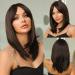 Testar 18 inch brown wigs for black women shoulder the just dark brown wigs of course looking glue -free wigs for the daily party use of girls shoulder length brown