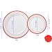  48 Pcs Plastic Plates Red Rim Disposable Set Combo 24 x 10.25 and 24 x 7.5 for Main Course Salad Appetizer Dessert Fruits Disposable Perfect for Dinner Party Holiday Events Picnics and BBQ - Buy Online on GoSupps.com