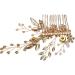 Jimenez Women Hairpin Hair Comb Clip Floral Head Piece Crystal Flower Bride Hair Pins Wedding Bridal Hairs Accessories Gift - Buy Online on GoSupps.com
