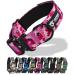 Tspro premium camo dog collar with bright patch thick collar for dogs adjustable with a robust quick lock metal buckle suitable for small medium large dogs (camo pink-m) patch version size M- (adjustable 32.5cm-45cm) camo pink