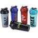 5-Pack Protein Shaker Bottles - BPA-Free Cups with Mixer Balls for Protein Shakes - 24oz Logo Bottles for Gym - Value Pack - Buy Online on GoSupps.com