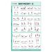 SPORTAXIS Bodyweight Workout Poster with 32 Workout Poses - Gloss Double-Sided Lamination, No-Equipment Exercise Poster for Home, Gym Training (16.5 x 27 inches)