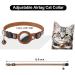Xiiore 2-Piece Airtag Cat Neck Band with Bell | Reflective GPS Nylon Collar | Safe & Stylish Brown+Pink Design - Buy Online on GoSupps.com