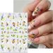 JMEOWIO 10 Sheets Flower Nail Art Stickers Decals Self-Adhesive Spring Summer Line Colorful Floral Nail Supplies Nail Art Design Decoration Accessories - Buy Online on GoSupps.com