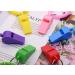 Set of 6 Loud Clear Plastic Sport Whistles with Bracelet - Ideal for Coaches, Referees, School, Soccer, Parties, and Emergencies - Buy Online on GoSupps.com