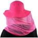 Rose Red Mosquito Midge Insect Head Net Hat - Outdoor Jungle Face Cover Bucket Hat for Fishing, Hiking & Gardening - Buy Online on GoSupps.com