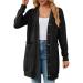 Gefomuofe Cardigan Women's Long Cardigan Lightweight Loose Cardigan Long Cardigan Women's Lightweight Loose Casual Cardigan Sun Protection Shirt Holiday Beach Blouse XXL Black