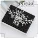 Unicra Bride Wedding Hair Comb Crystal Hair Accessories Bridal Flower Hair Pieces for Women and Girls (Silver) - Buy Online on GoSupps.com