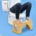 Squatty Potty Bamboo Flip Toilet Stool - Original Design, 7 & 9 Inch Height, Brown - Buy Online on GoSupps.com
