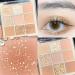 Pigmented Nude Eyeshadow Palette 9 Colors Blendable Long Lasting Eye Shadow Palettes Matte Shimmer Glitter Pearls Eye Shadow Makeup Cosmetics Kit - Buy Online on GoSupps.com