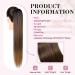 REECHO 28 Long Straight Synthetic Ponytail Extension Drawstring Hairpiece - Brown with Light Ends for Women - Buy Online on GoSupps.com