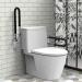 23.6inch Toilet Grab Bar Fold Down Grab Bar Support Flip-Up Handicap Grab Bar Rail Wall Mounted Bathroom Shower Safety for Disabled erly - Buy Online on GoSupps.com