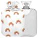 Naanle watermelon rainbow hot water bottle with cover transparent hot water bottle 1l hot hot water bottle for bed handfoots Warmer pain relief heat and cold therapy