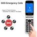 USHINING Senior Big Button Flip Phone | Dual SIM Unlocked | 2.8 Large Screen | SOS Button | FM Radio | Torch | Charging Cradle - Red - Buy Online on GoSupps.com