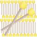 40 Pieces Round Paint Foam Sponge Brush Set Sponge Paint Brush Paint Tools for Kids Wooden Handle Foam Brushes Stencil Sponge Foam Paint Brush for Kids DIY Painting Arts and Crafts Yellow