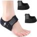 Pinkiou Heel Protectors - 2PCS Gel Heel Cups for Plantar Fasciitis Relief & Blister Prevention - Black (Size L, 6-11 Women & 6-10 Men) - Buy Online on GoSupps.com