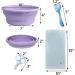 JSLZF Hedgehog Supplies Set: Foldable Bathtub, Nail Clippers, Bathing Brush, Bath Towel, Swimming Pool & Sand Bath for Small Pets - Buy Online on GoSupps.com