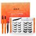 Upgraded Magic Eyelashes with Eyeliner Kit,10 Pairs Fake Eyelashes Natural Look with 2 Tubes Magic Eyeliner,No Magnets,No Glue Resuable False Lashes BLACK