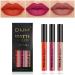 3 PCs Matte 24 Hours Liquid Lipstick Set Matte Dark Red Purple Lipstick Set Long Lasting Matte Nonstick Cup Lipstick for Women Lip Stain Waterproof Matte Lipstick Set Lip Gloss Gift Set (Set C)