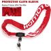 High-Safety 100cm Bicycle Lock with Key - 360 Rotatable Castle Head for E-Bike Motorcycle Scooter & Children's Bikes - Flame Red - Buy Online on GoSupps.com