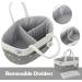 Lemonfilter Baby Diaper Caddy Organizer  Nursery Storage Bin Changing Table Organizer Basket with Muslin Burp Cloth (Star) - Buy Online on GoSupps.com