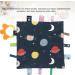 Soft Space Pattern Baby Security Blanket with Teether Toy - Soothing Infant Comfort - Buy Online on GoSupps.com