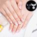 1000 Short French Style False Acrylic Nail Tips for DIY Nail Art - Transparent & White - Buy Online on GoSupps.com