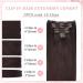 Vlasy Clip in Hair Extensions 16 Inch 2# Chocolate Brown - 7 Piece Seamless Real Human Hair Clip ins for Women - Buy Online on GoSupps.com