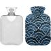 Japanese Wave Hot Water Bottle with Cover - 2L for Pain Relief Menstrual Cramps & Bed Warmer | International Shipping Available - Buy Online on GoSupps.com