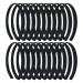 Hair-ready for women monochrome black covered with fabric thin hard plastic hair band elastic hair ripe holder closure tiara crown obstacle accessories DIY 20 pieces
